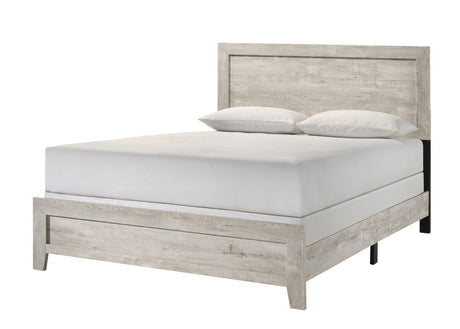 Millie Light Gray Panel Queen Bed queen bed by Crownmark | Ella Furniture