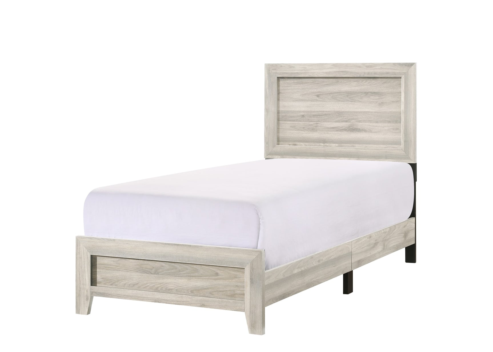 Millie Light Gray Panel Bedroom Set twin bed by Crownmark | Ella Furniture