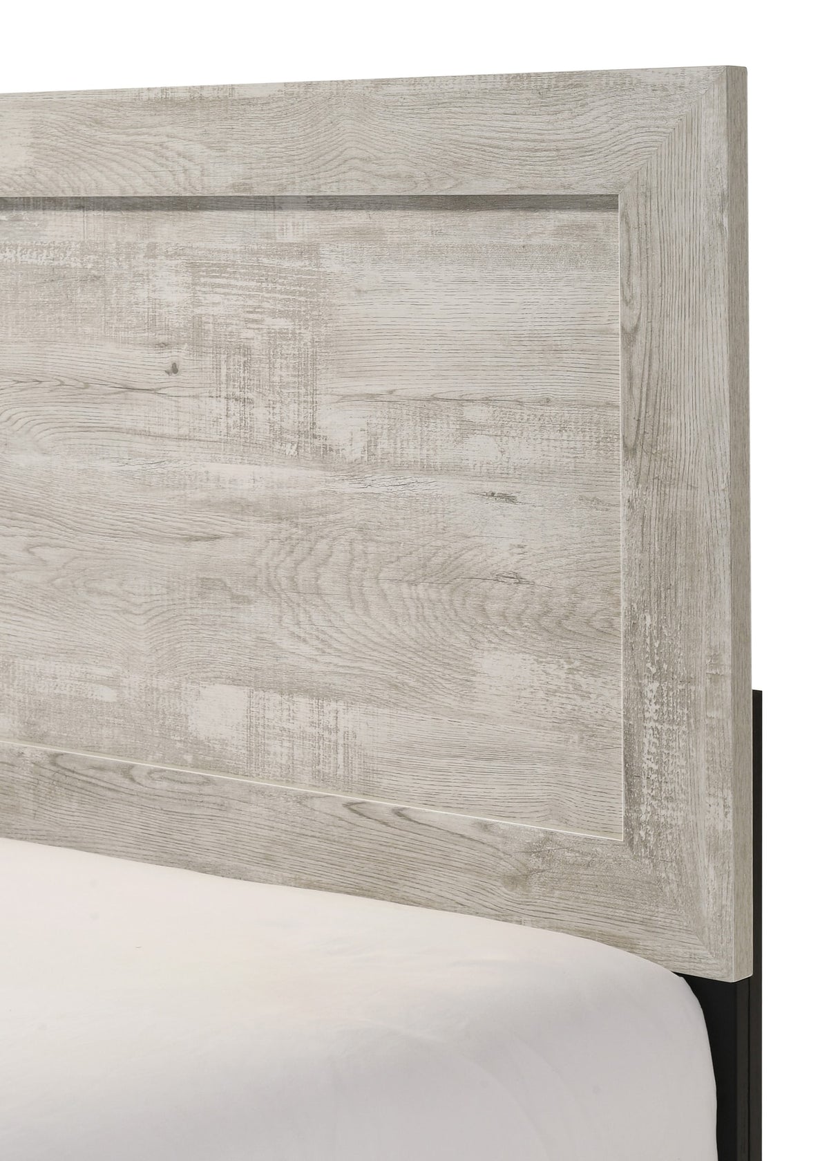 Millie Light Gray Panel Full Bed detail view by Crownmark | Ella Furniture
