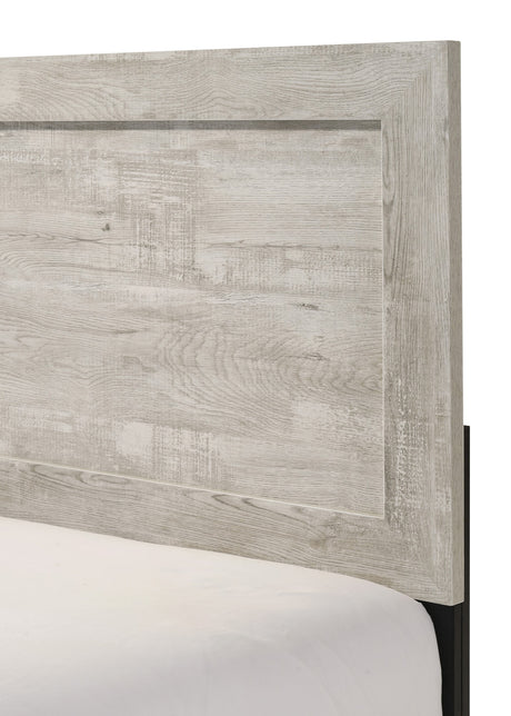 Millie Light Gray Panel Twin Bed detail view by Crownmark | Ella Furniture