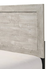 Millie Light Gray Panel King Bed detail view by Crownmark | Ella Furniture