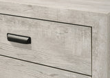 Millie Light Gray Panel King Bed detail view by Crownmark | Ella Furniture