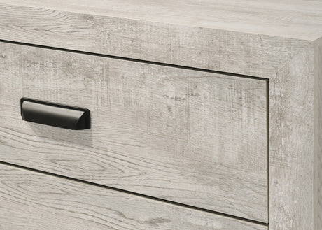Millie Light Gray Panel Full Bed detail view by Crownmark | Ella Furniture