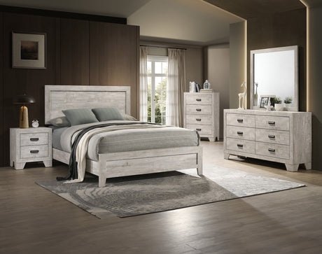 Millie Light Gray Panel Full Bed room view by Crownmark | Ella Furniture