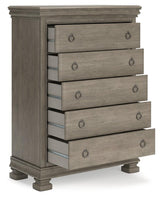 Lexorne Gray Chest Of Drawers - Ella Furniture