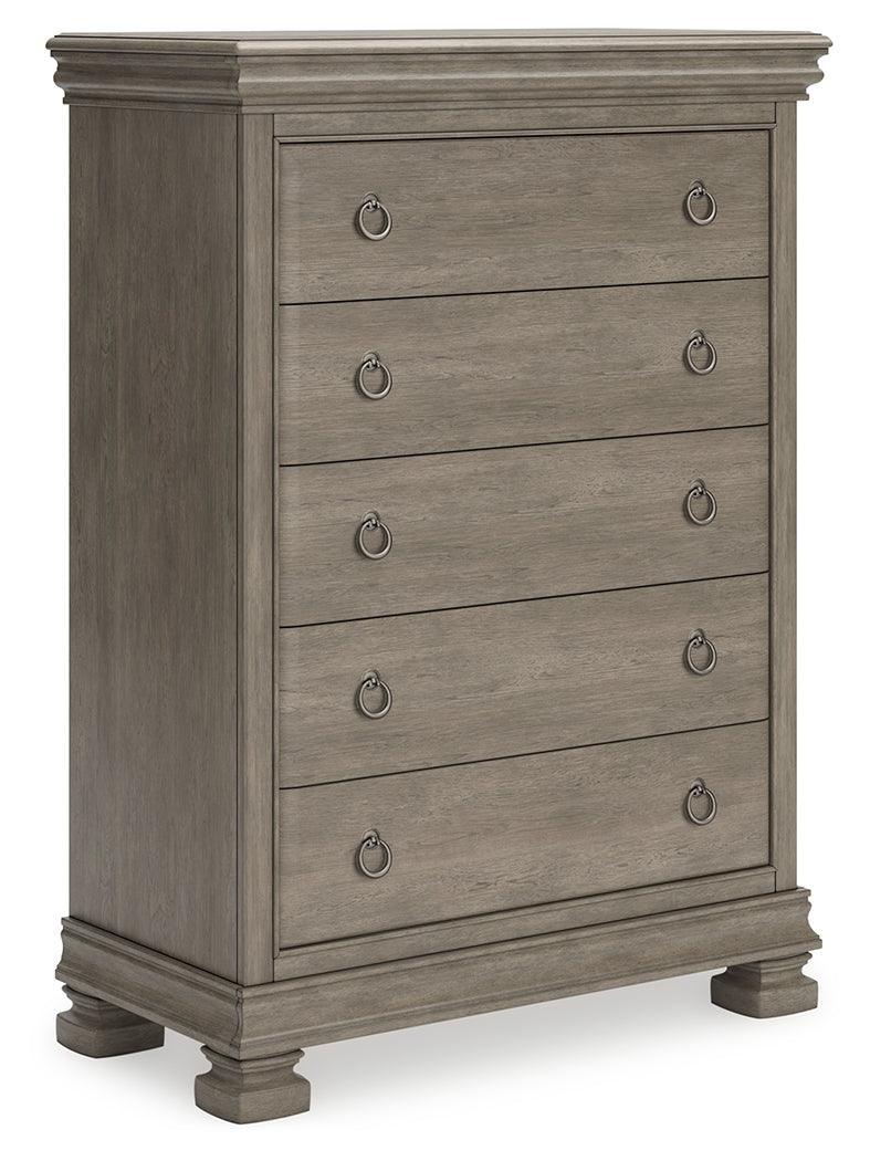 Lexorne Gray Chest Of Drawers - Ella Furniture