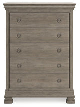 Lexorne Gray Chest Of Drawers - Ella Furniture