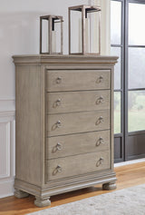Lexorne Gray Chest Of Drawers - Ella Furniture