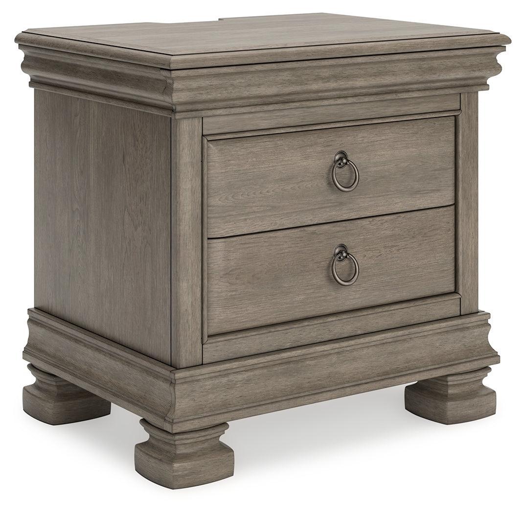 Lexorne Gray Nightstand - Ella Furniture