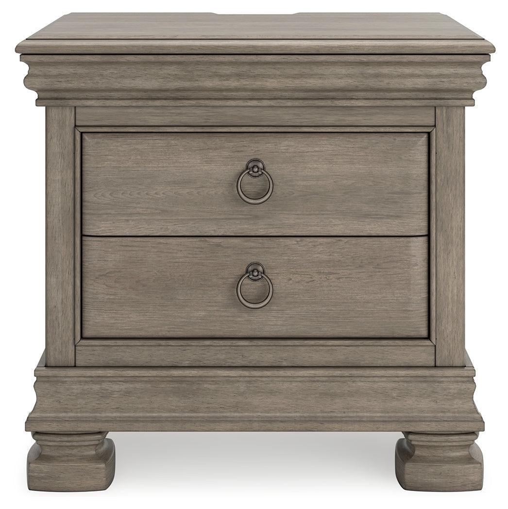 Lexorne Gray Nightstand - Ella Furniture