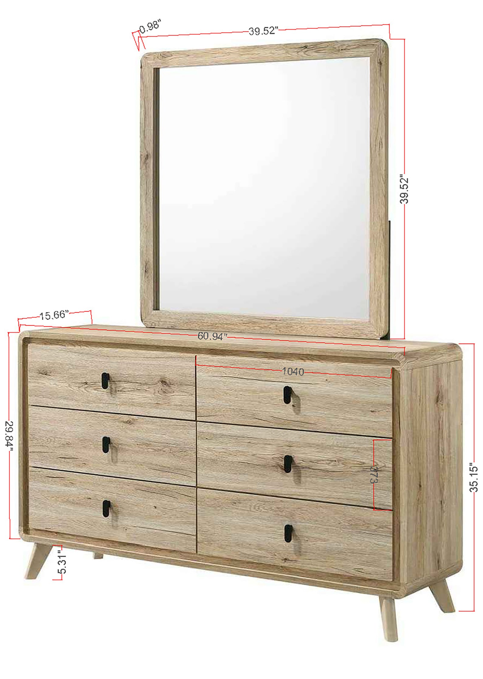 Dawson Light Brown Panel King Bed