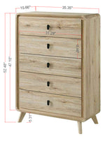 Dawson Light Brown Panel King Bed