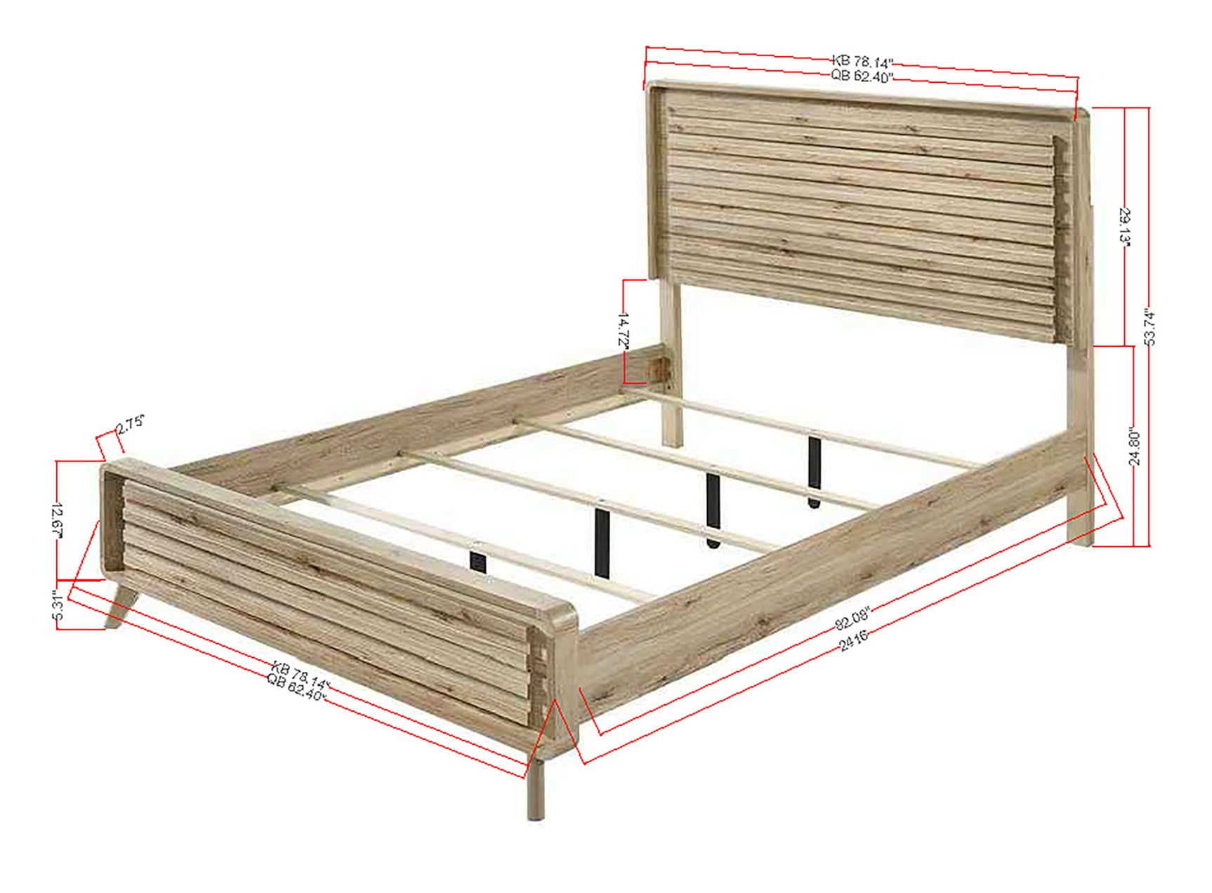 Dawson Light Brown Panel King Bed