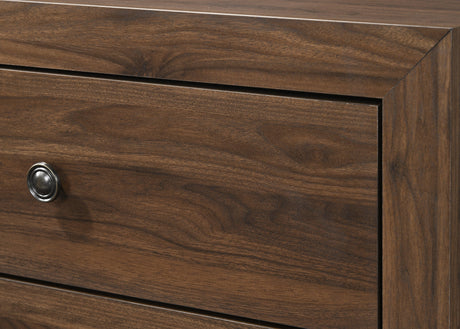 Millie Cherry Brown Classic Wood King Panel Bed - Ella Furniture