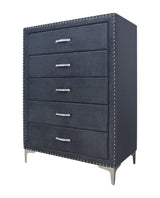 Lucinda Dresser - Dark Grey, Modern Solid Hardwood, Spacious 6 Drawers - Ella Furniture