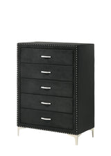 Lucinda Black Velvet Wingback Sleek And Modern Upholstered Tufted Panel Bedroom Set - Ella Furniture