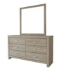 Jaylen Dresser Cream, Modern Wood, Metal 6 Drawers - Ella Furniture