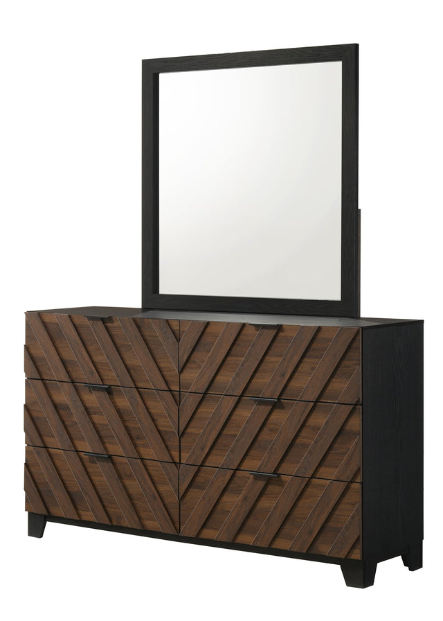 Zane Brown Dresser and Mirror from Ella Furniture