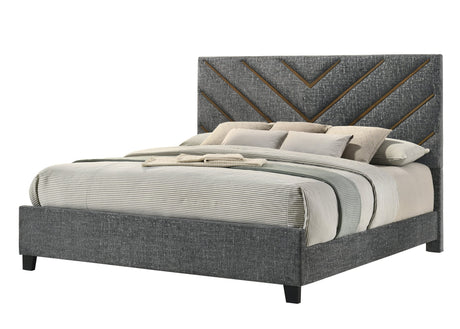 Zane Gray Upholstered Panel Bedroom Set view 2