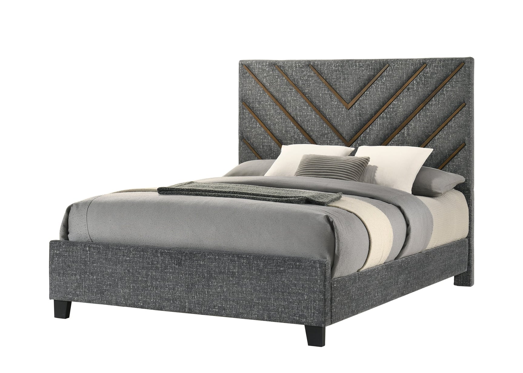 Zane Gray Upholstered Panel Bedroom Set view 5