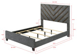 Zane Gray Upholstered Panel Queen Bed view 4