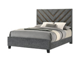 Zane Gray Upholstered Panel Queen Bed from Ella Furniture
