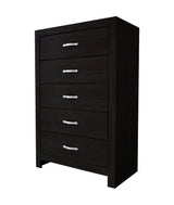 Jaylen Black Sleek And Modern And Contemporary Wood LED King Fabric Upholstered Tufted Panel Bed - Ella Furniture
