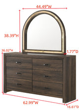 Noreen Brown Dresser and Mirror view 2