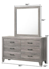 Hopkins Dresser Drift Wood, Sleek Modern Wood, 6 Spacious Drawers - Ella Furniture