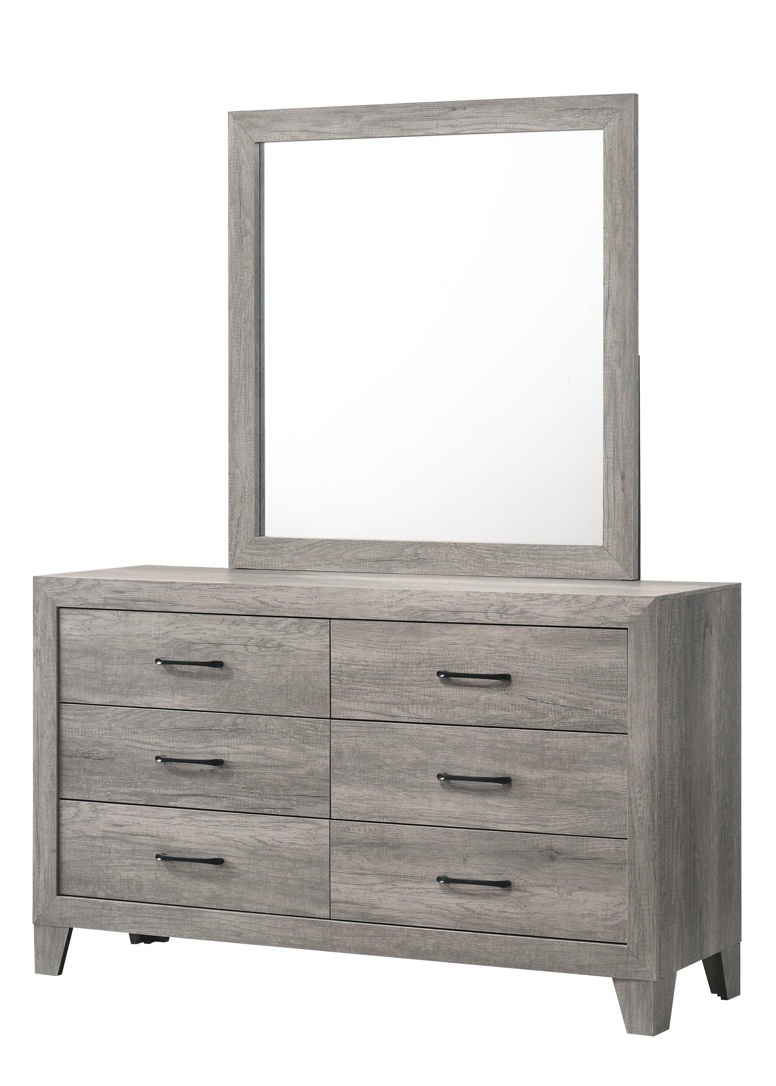 Hopkins Dresser Drift Wood, Sleek Modern Wood, 6 Spacious Drawers - Ella Furniture