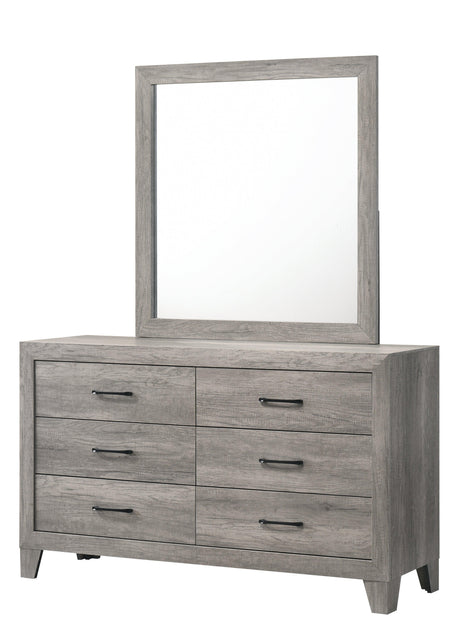 Hopkins Night Stand Drift Wood, Sleek And Modern Wood, Metal 2 Drawers - Ella Furniture