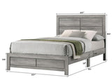 Hopkins Driftwood Contemporary And Modern Wood Full Platform Bed - Ella Furniture