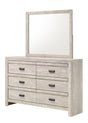 Valor Dresser White, Transitional White Wood, Felt-Lined Top Spacious 6 Drawers - Ella Furniture