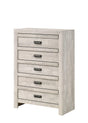 Valor Chest Cream, Rustic Modern Wood, 6 Metal Drawers - Ella Furniture