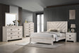 Valor Beige Finish Modern Wood And MDF And Plywood Panel Storage Bedroom Set - Ella Furniture