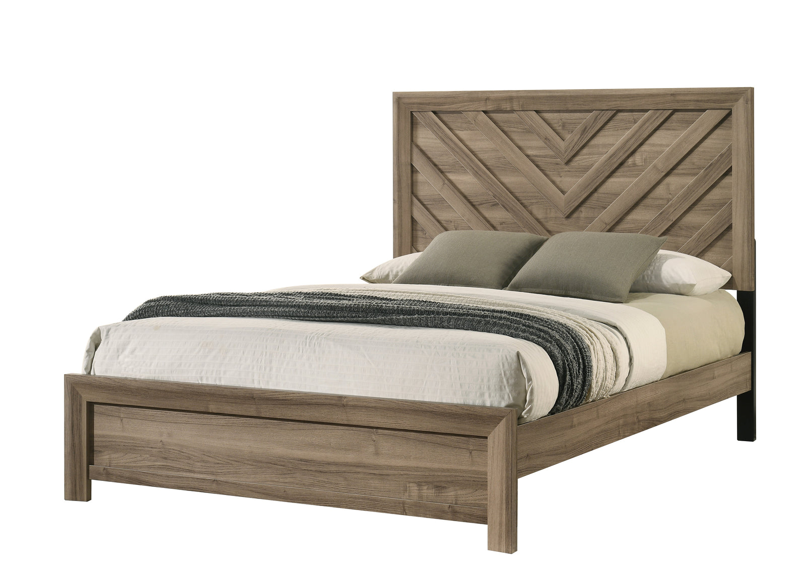 Valor Light Brown Panel King Bed