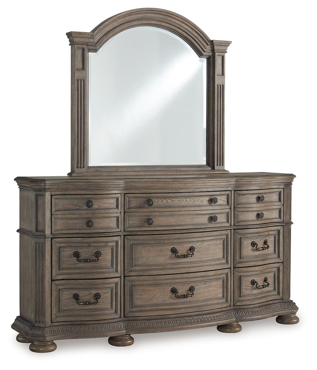 Ardenfield Light Brown Dresser and Mirror