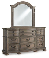 Ardenfield Light Brown Upholstered Sleigh Bedroom Set angled view