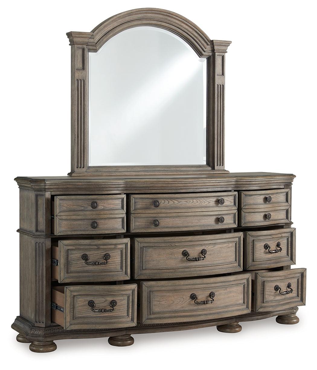 Ardenfield Light Brown Dresser and Mirror