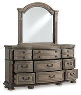 Ardenfield Light Brown Upholstered Sleigh Bedroom Set angled view