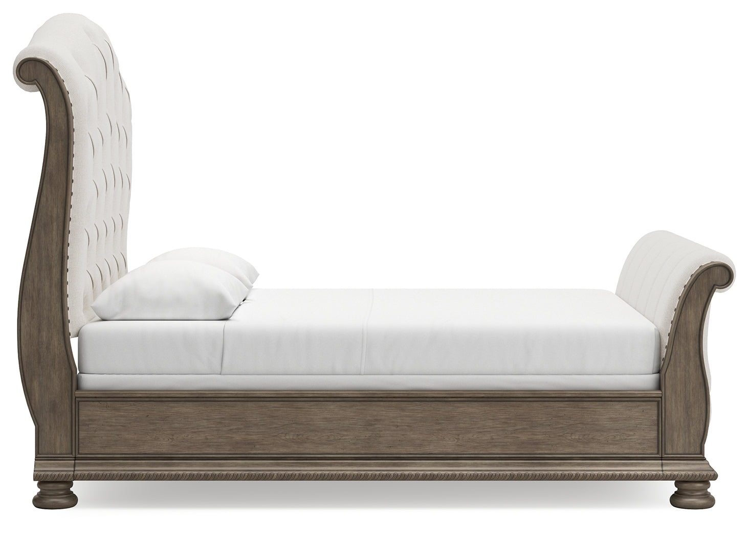 Ardenfield Light Brown Queen Upholstered Sleigh Bed