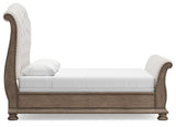 Ardenfield Light Brown Upholstered Sleigh Bedroom Set view 5