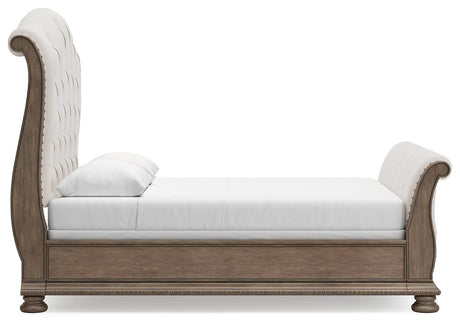 Ardenfield Light Brown Upholstered Sleigh Bedroom Set view 5