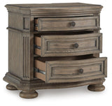 Ardenfield Light Brown Upholstered Sleigh Bedroom Set angled view