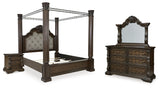 Maylee Dark Brown Canopy Bedroom Set from Ella Furniture