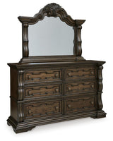 Maylee Dark Brown Canopy Bedroom Set angled view