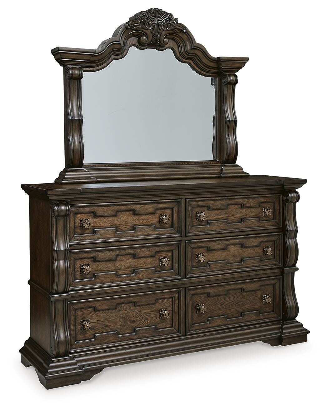 Maylee Dark Brown Canopy Bedroom Set angled view