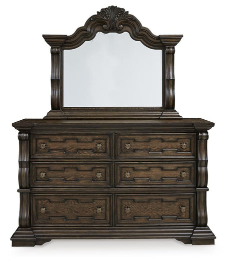 Maylee Dark Brown Upholstered Bedroom Set view 9