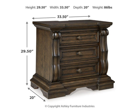 Maylee Dark Brown Canopy Bedroom Set dimension view