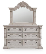 Bruchandi Antique White Upholstered Panel Bedroom Set view 5